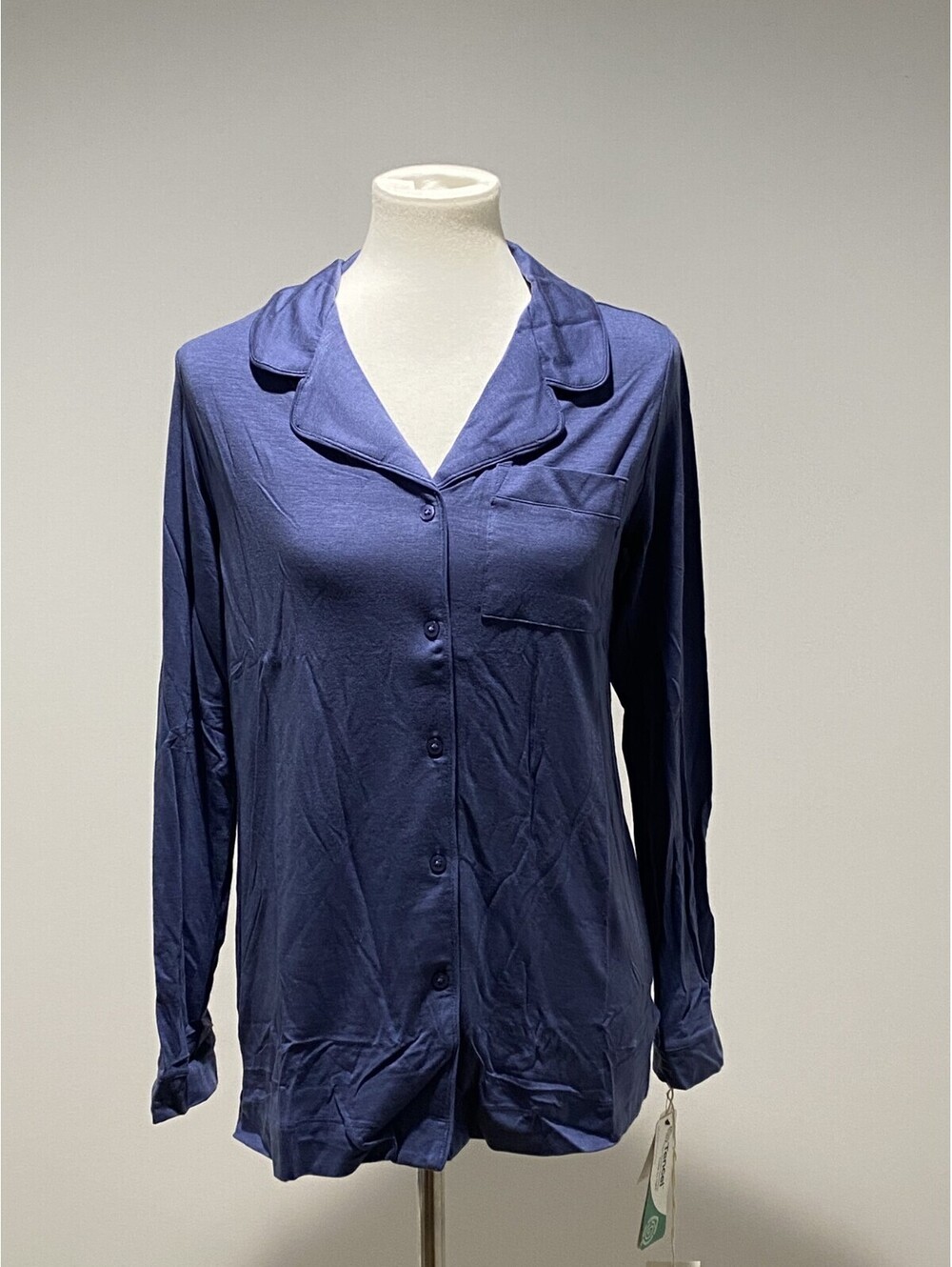 Haven Well Within Women's Size Small Blue Button Front Sleep Lounge Top NWT